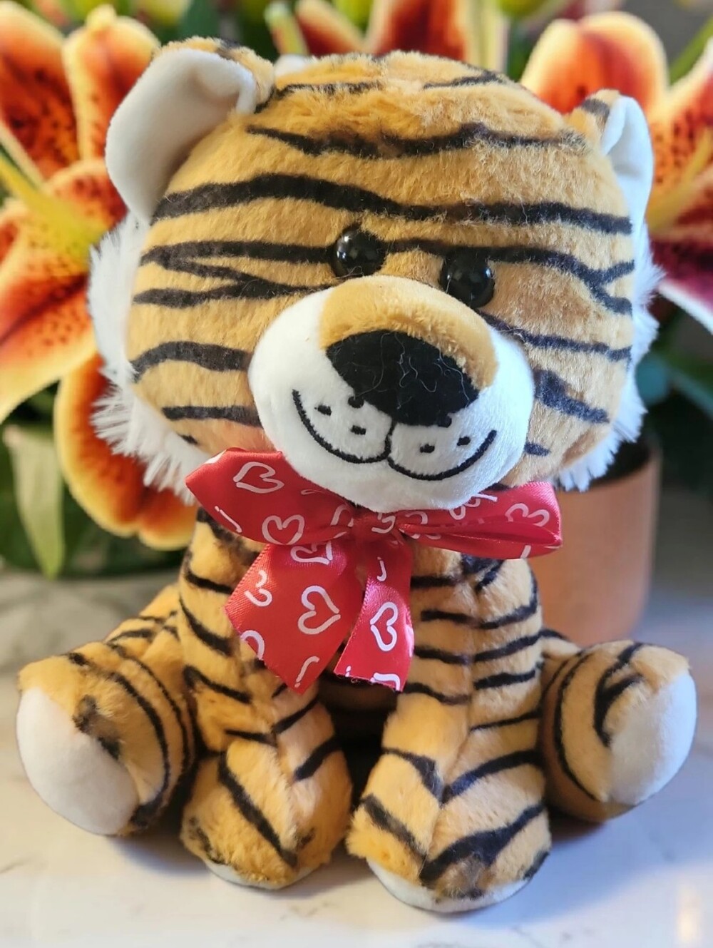 Valentine's Day Love Tiger Hearts Stuffed Animal Plush Toy
